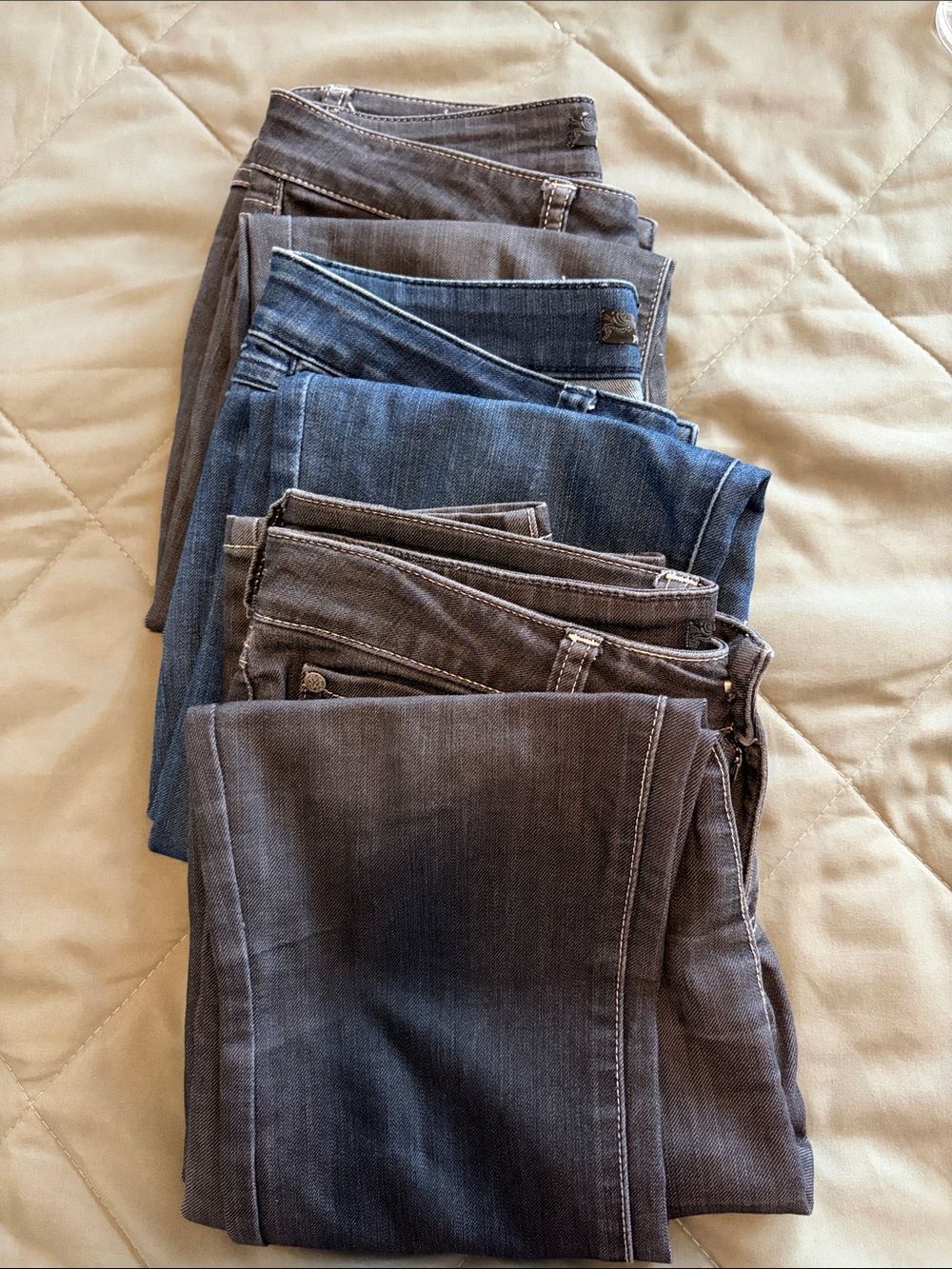 Prana Straight-Leg Jeans Bundle in Gray and Blue